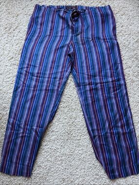 Etro Multicolor Striped Lounge Pants in Navy and Purple